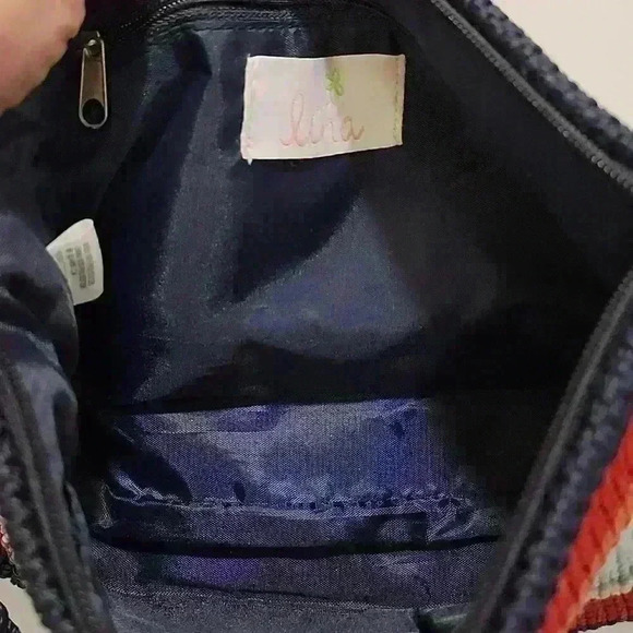 Lina Crochet Shoulder Bag Red White Blue - Picture 5 of 7